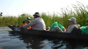 mokoro v deltě Okawango